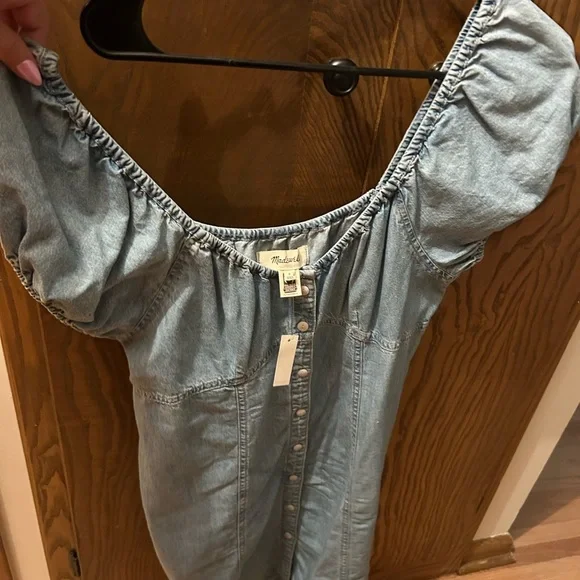 MADEWELL | Denim Margie Mini Dress in Bevy Wash - Picture 9 of 11